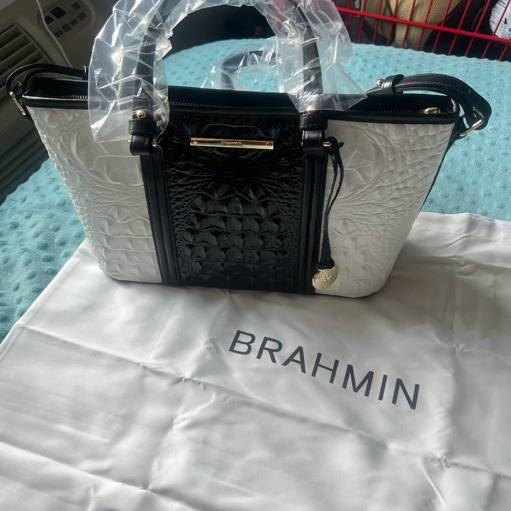 Brahmin Asher Tote Bag in Black Crane